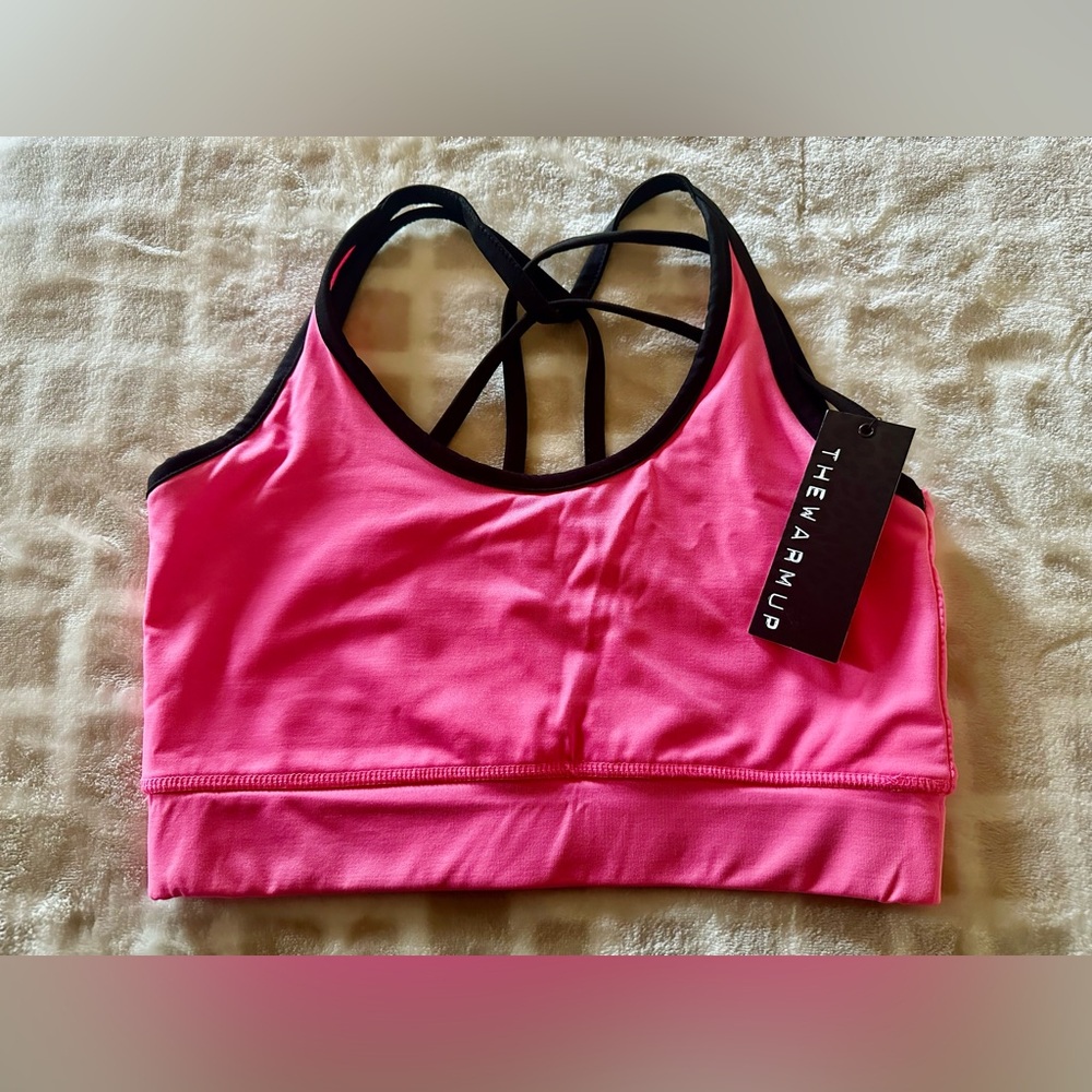 Jessica Simpson Vibrant Pink Sports Bra